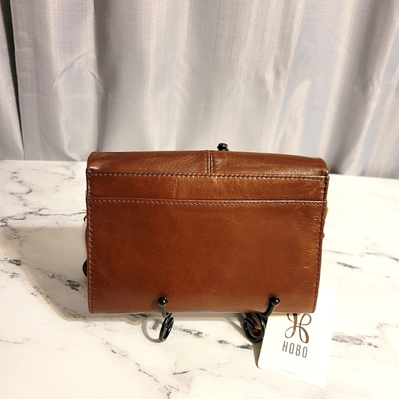 NWT HOBO 'Jetty' Brown Leather Crossbody/Shoulder/Clutch Bag - Picture 6 of 9